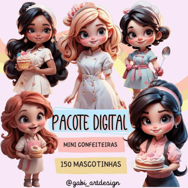 Pacote Digital Mini Confeiteiras