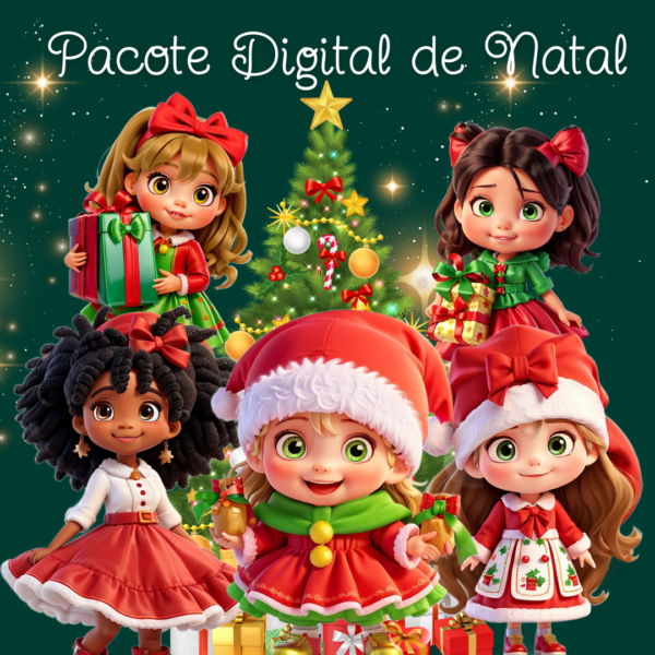 Kit digital Especial de Natal - Meninas