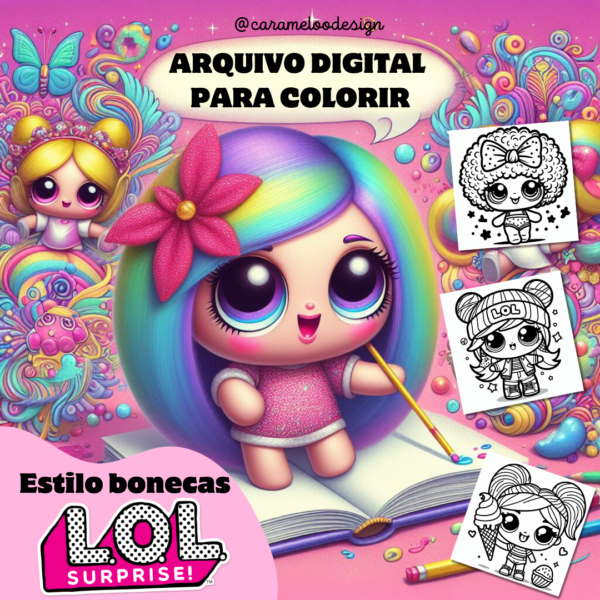 Arquivo Digital Bonecas - Desenhos para Colorir