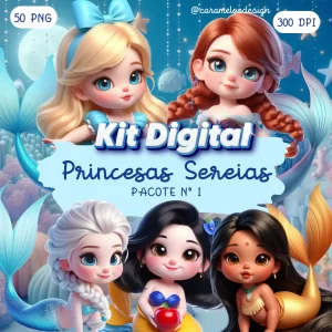 Pacote Digital - Princesas Sereias versão 1