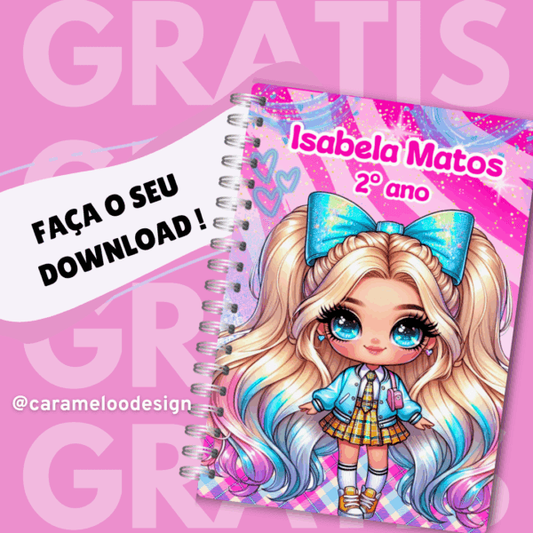 Capas para Caderno de Meninas (Arquivo Gratuito) - Image 2