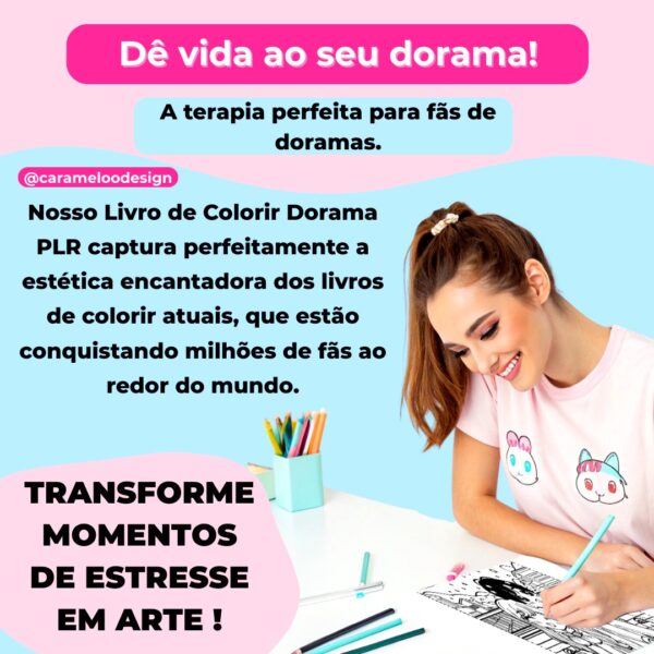 PLR LIVRO DE COLORIR DORAMA - Imagem 4