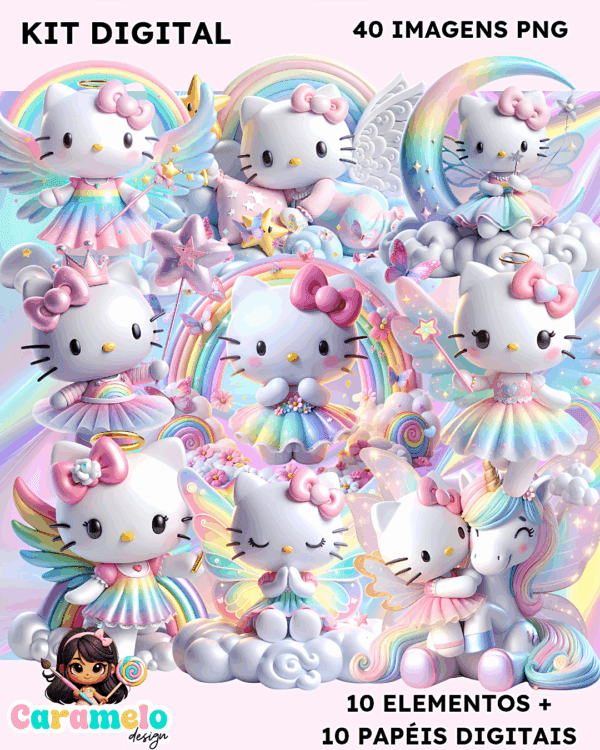 Kit Digital - Hello Kitty No mundo dos Sonhos - Imagem 3