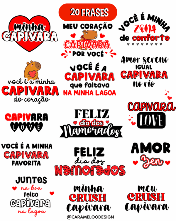 Kit Digital Capivaras Love (Dia dos Namorados) - Imagem 3