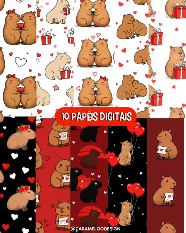 Kit Digital Capivaras Love (Dia dos Namorados) - Imagem 7